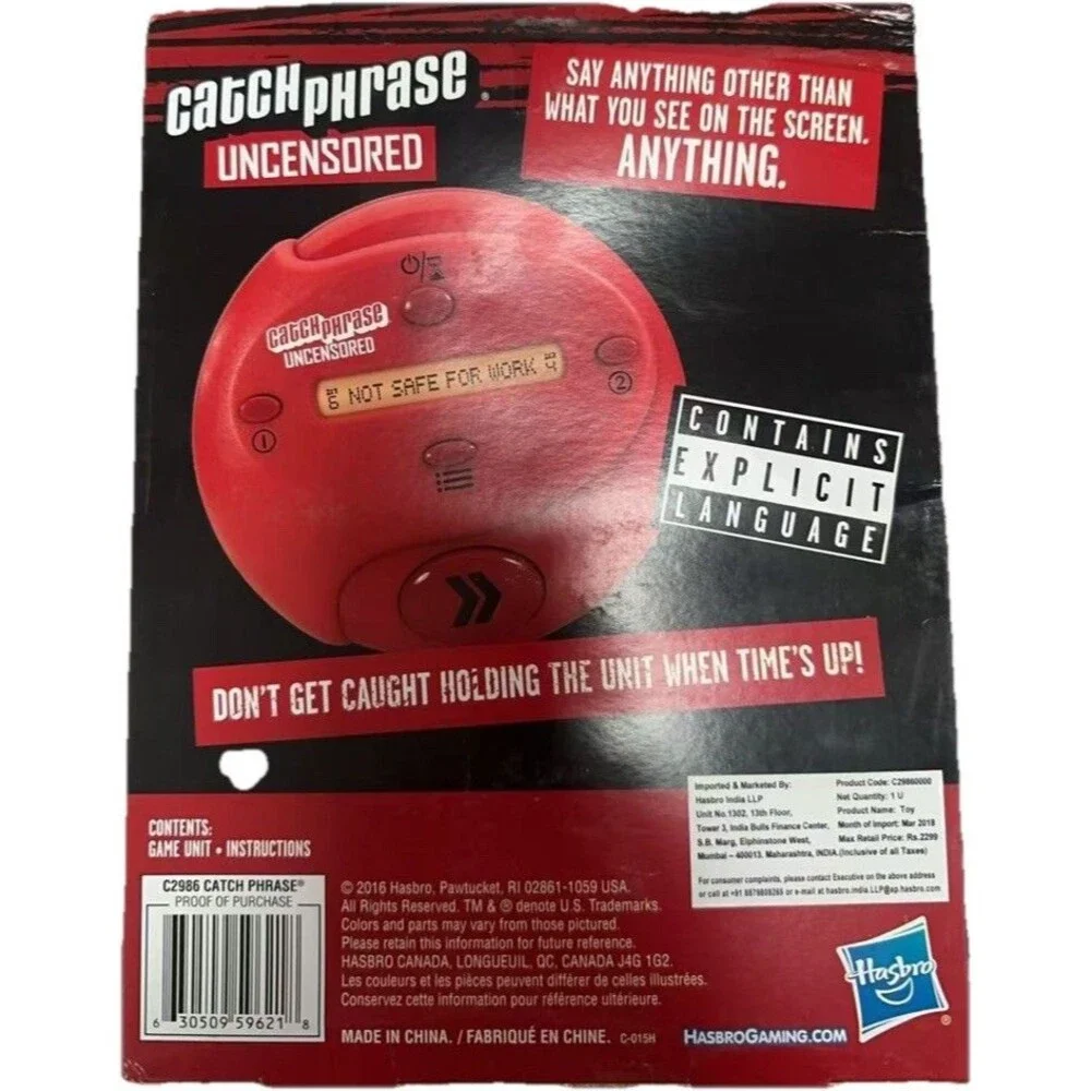 Catch Phrase Uncensored No Filter NEW Adult Electronic Handheld Party Game Red